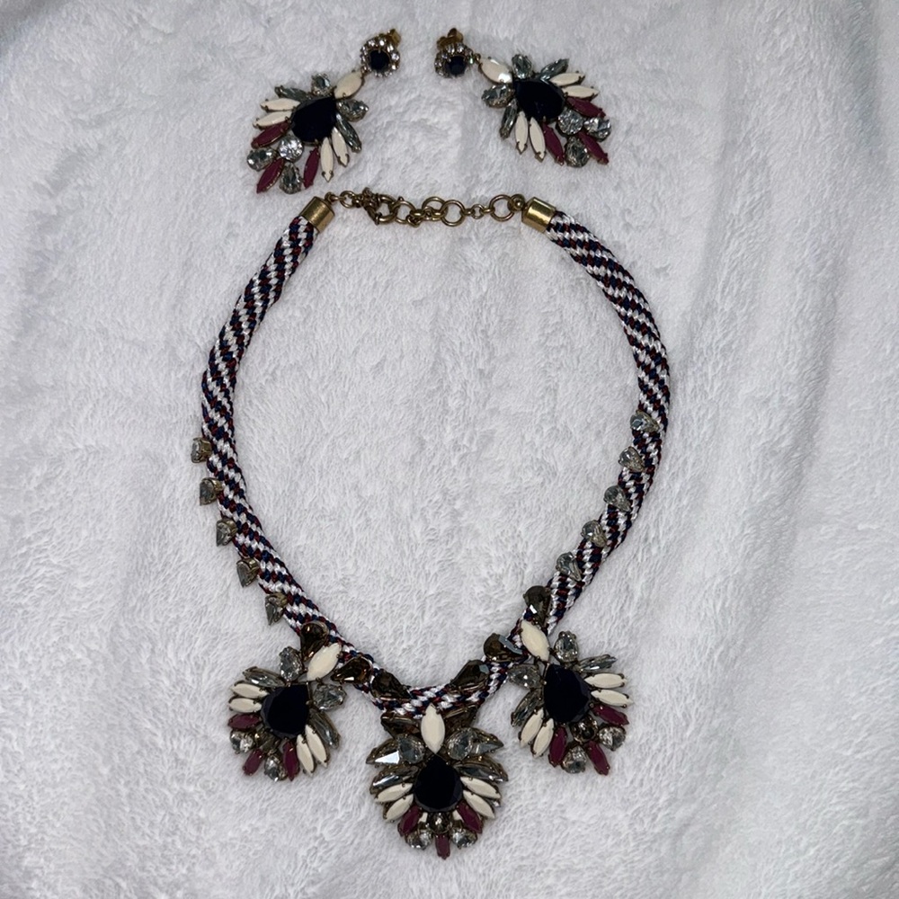 J.crew rare necklace earrings set